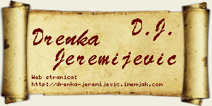 Drenka Jeremijević vizit kartica